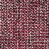 Red and gray tweed fabric sample with a dense, irregular weave and nubby texture; label reads "swan > fabric (g) > g 457".